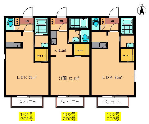 レノックスガーデンＡ 間取り図