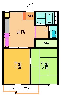 タウニィ１２１３ 間取り図