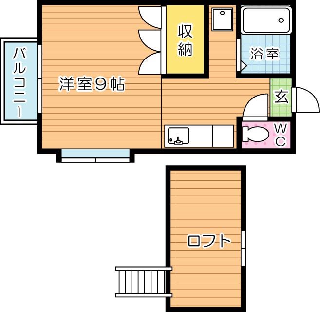 シティベール楠木Ⅱ 間取り図