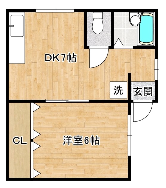 ハイツ山崎  202号室 間取り