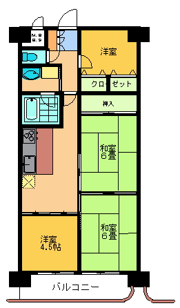朝日プラザ郡山セントラルステージ 間取り