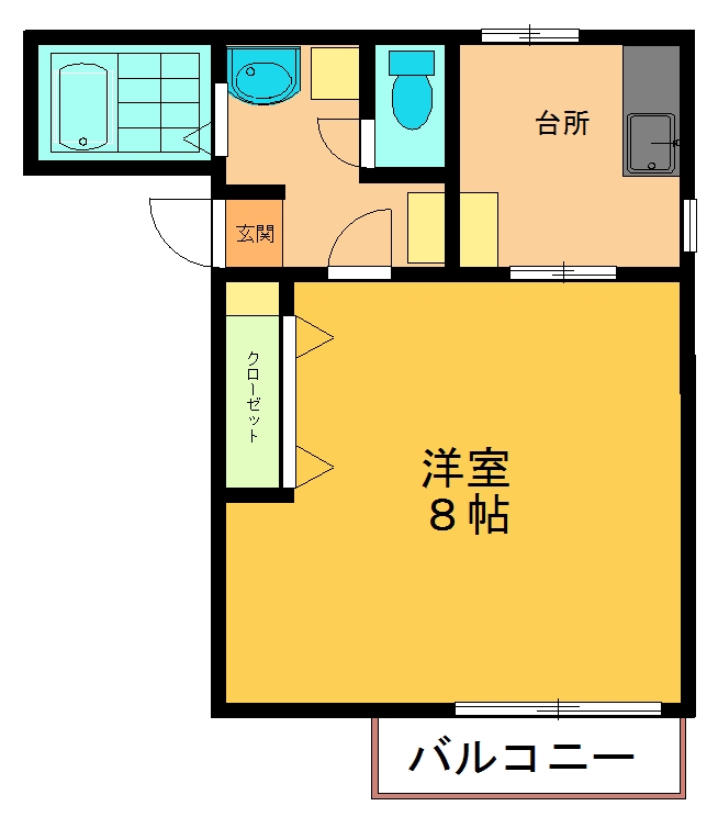 ピースハイツ乙高 206号室 間取り