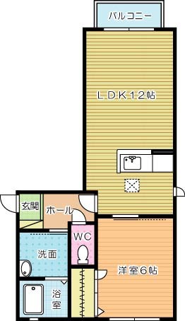 シャーメゾン朽網Ⅱ　Ｂ棟 203号室 間取り