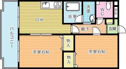 セントヒルYAHAZU 202号室 間取り