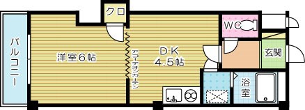 パークサイドハイツ 106号室 間取り