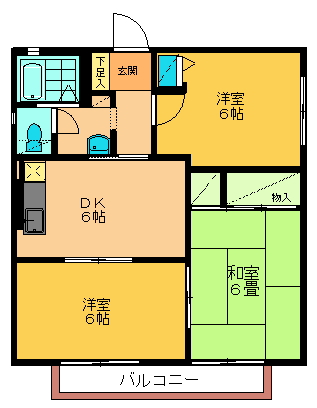 イル・ソーレ　Ⅰ 201号室 間取り