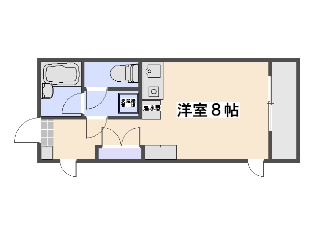 ベルクール桂 305号室 間取り