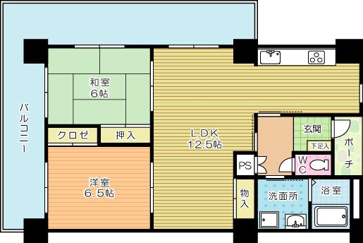 ハイム北九州 間取り図