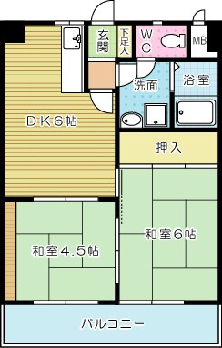 プレアール金田 602号室 間取り