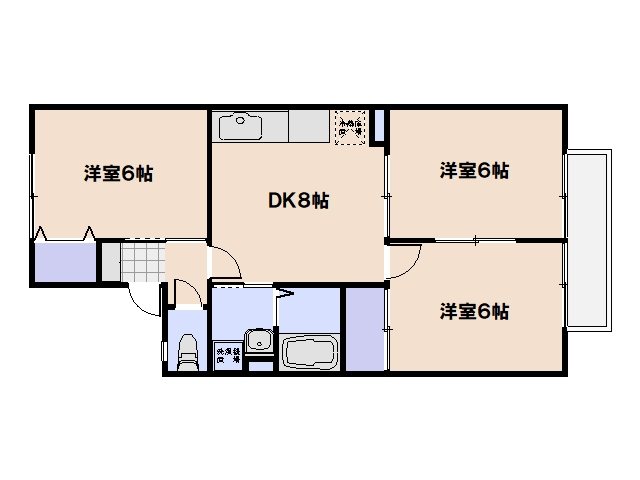 ディアコート八幡 103号室 間取り
