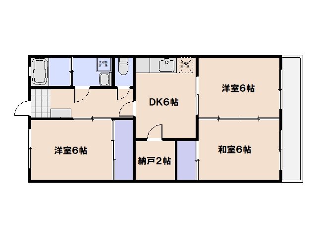 BAUHAUS皆賀Ⅱ 間取り