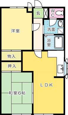 アシハラハイツ 203号室 間取り