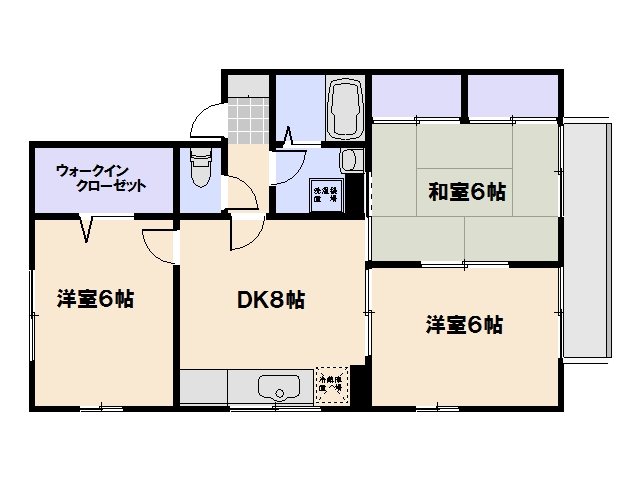 シャルムミナガB棟 間取り図