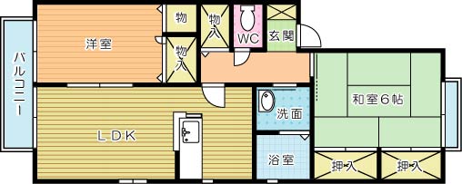 ベルジュアイ　A棟 102号室 間取り