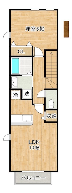 シャンドフルール 203号室 間取り