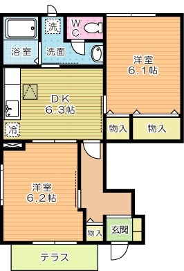 アウローラ 101号室 間取り