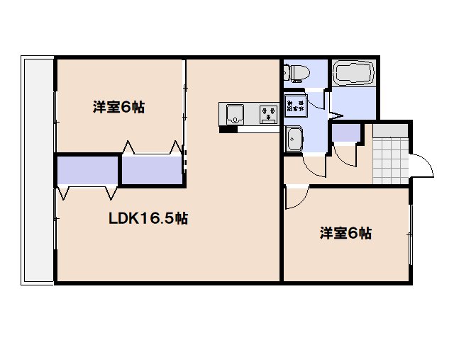 水戸第3ビル 202号室 間取り