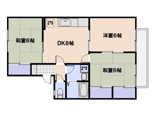 フローラル山根 101号室 間取り