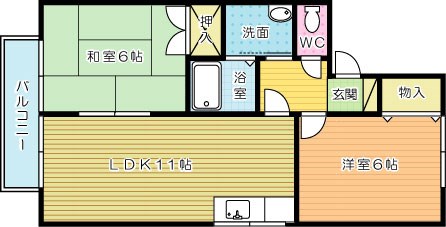 セジュール高松　 201号室 間取り