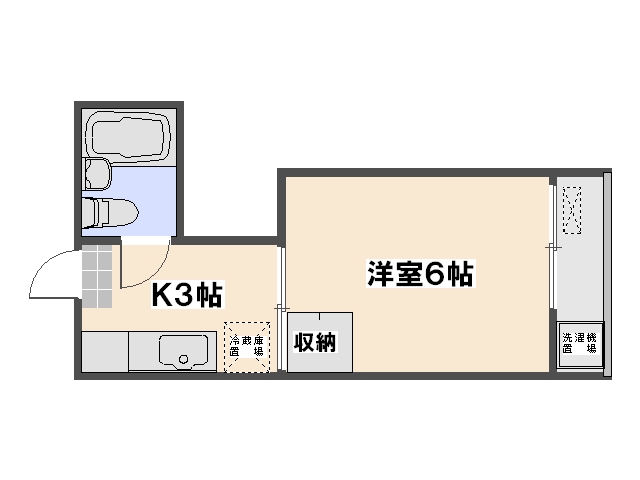 ドプコビル 302号室 間取り