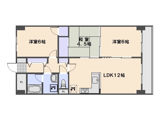 グリーンコート井口 403号室 間取り