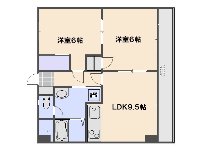 FORWEST千同 306号室 間取り