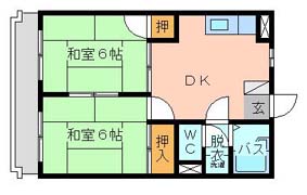 シャトレ緑ヶ丘 402号室 間取り