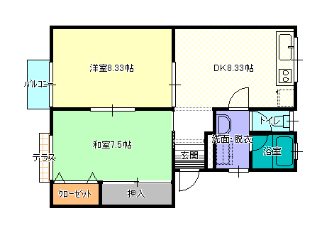 ホープハイツⅢC棟 間取り