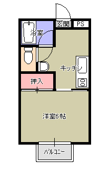 グリーンハイツ高屋沢（1階） 間取り