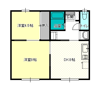 ロイヤルハイツⅡ2DK 間取り