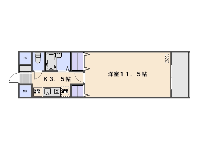 サンスピアリア 503号室 間取り