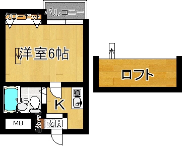 シティパレス佐保川Ｐ-6 間取り図
