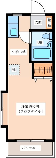 カームハイツ 206号室 間取り