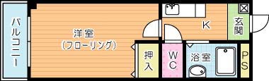 アレックスワン熊本 402号室 間取り