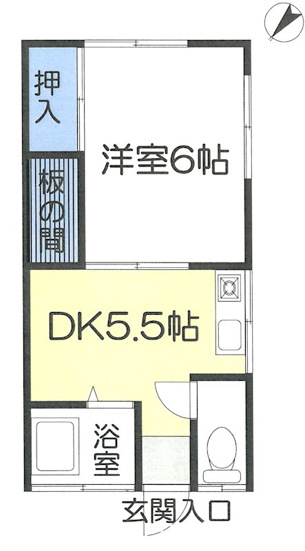 共栄荘 1号室 間取り