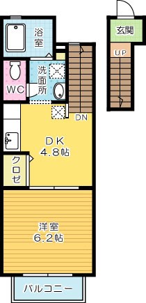 ラディエ足原 203号室 間取り