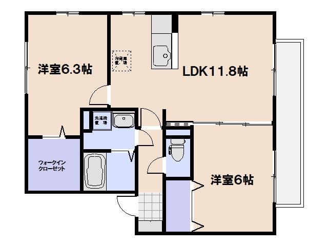 マイレ 201号室 間取り