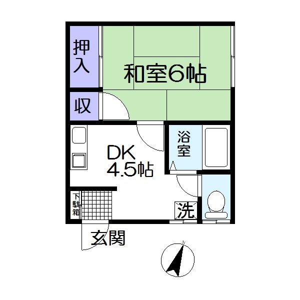 持丸荘 202号室 間取り