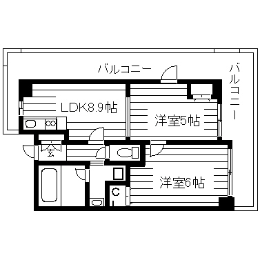 大阪府大阪市中央区博労町２丁目 間取り