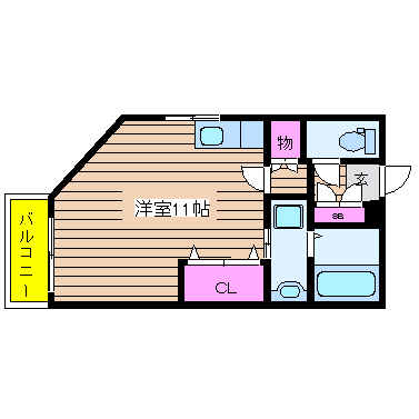 大阪府大阪市中央区東心斎橋１丁目 間取り