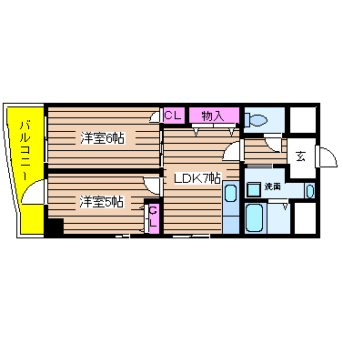 大阪府大阪市浪速区元町１丁目 間取り