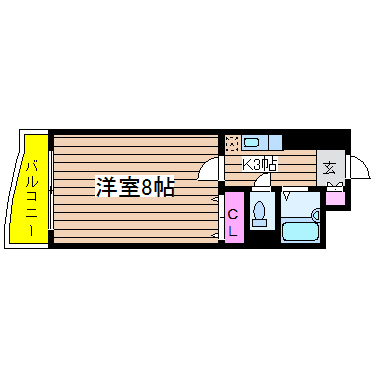 大阪府大阪市西区南堀江１丁目 間取り
