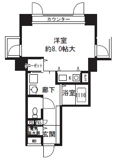 大阪府大阪市西区新町１丁目 間取り