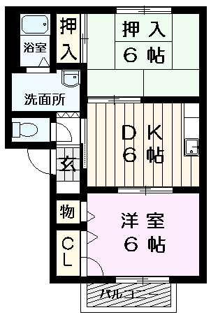 花水木タウンＤ棟 間取り