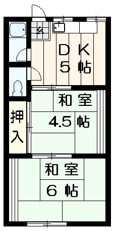 オクノハイツＢ棟 間取り