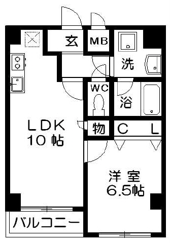 ローズステージ泉大津駅前 間取り