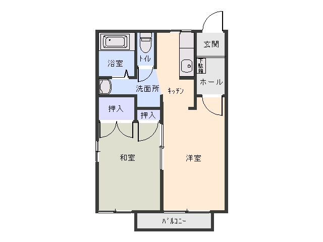 ディアスＺＥＮ　C棟（２階） 間取り