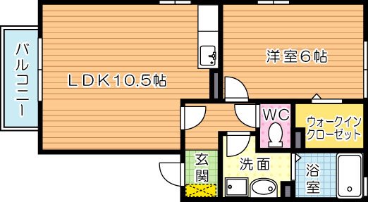 エデンナ　Ⅰ 201号室 間取り