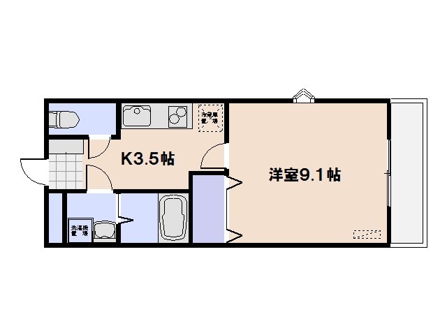 クロワール五日市 101号室 間取り