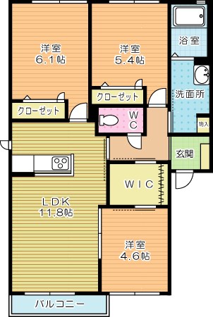 サンヴィレッジＡ 201号室 間取り